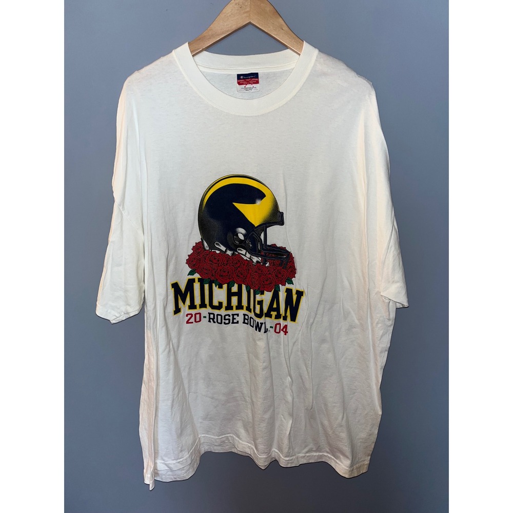 Michigan Wolverines Rose Bowl 2004 T‎ Shirt Champion NCAA Football XXL - Picture 1 of 4